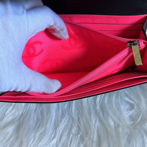 Chanel Long Clutch/ Leather Wallet! Black Quilted CC Full Inclusion EUC! - Picture 15 of 17